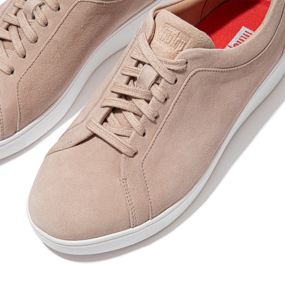 Fitflop Womens Sneakers - Rally Suede - Beige - 843-CMFVYT